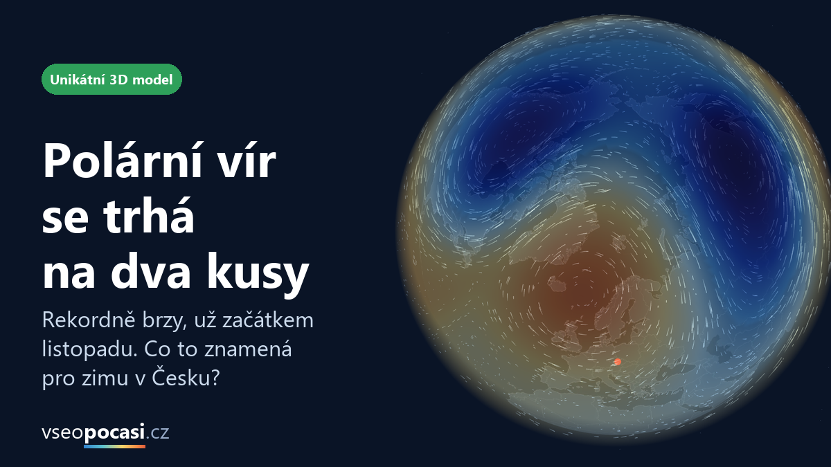 Polární vír se rozpadá